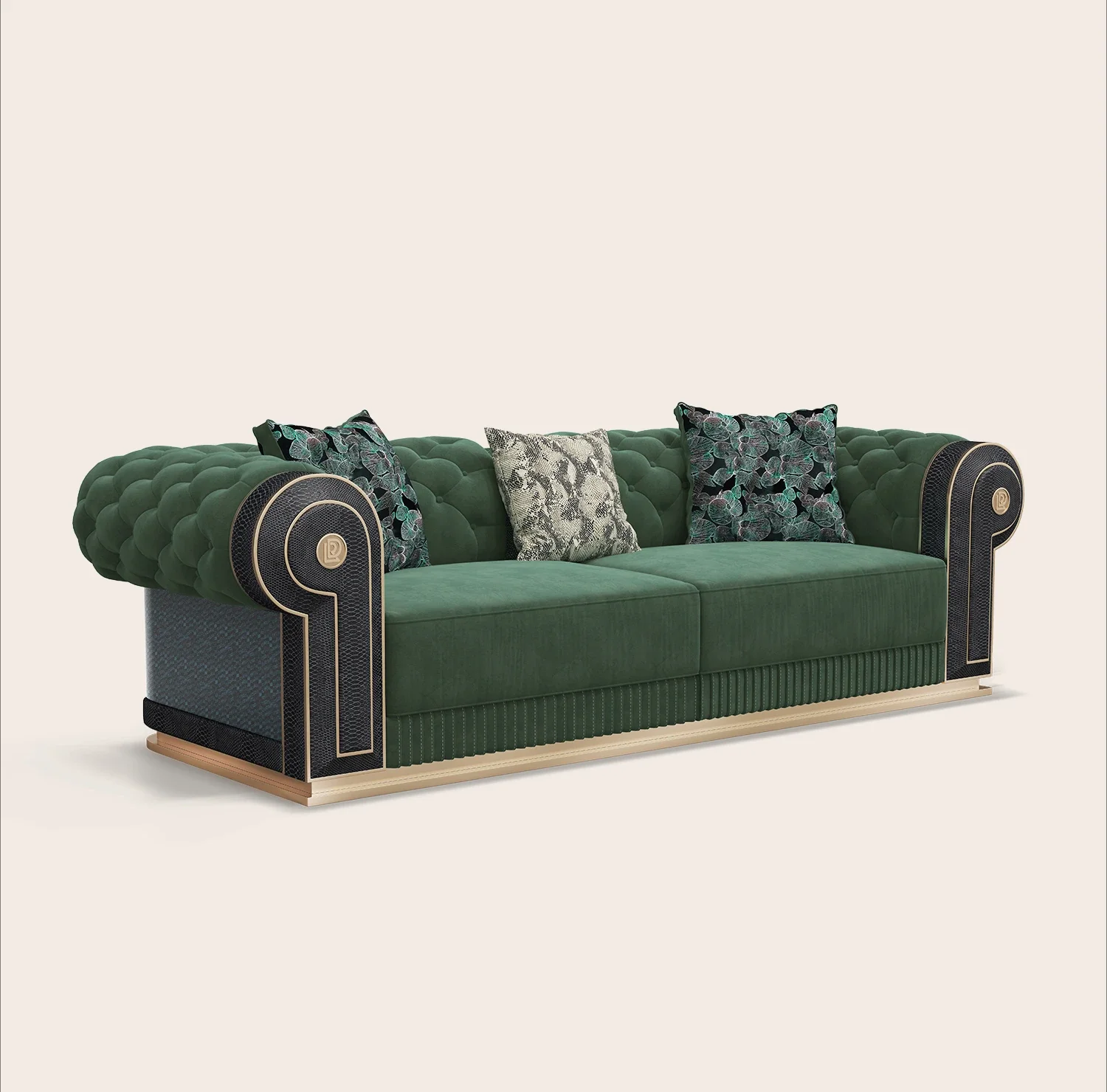 Postmodern light luxury matte, leather sofa villa luxury high-end home