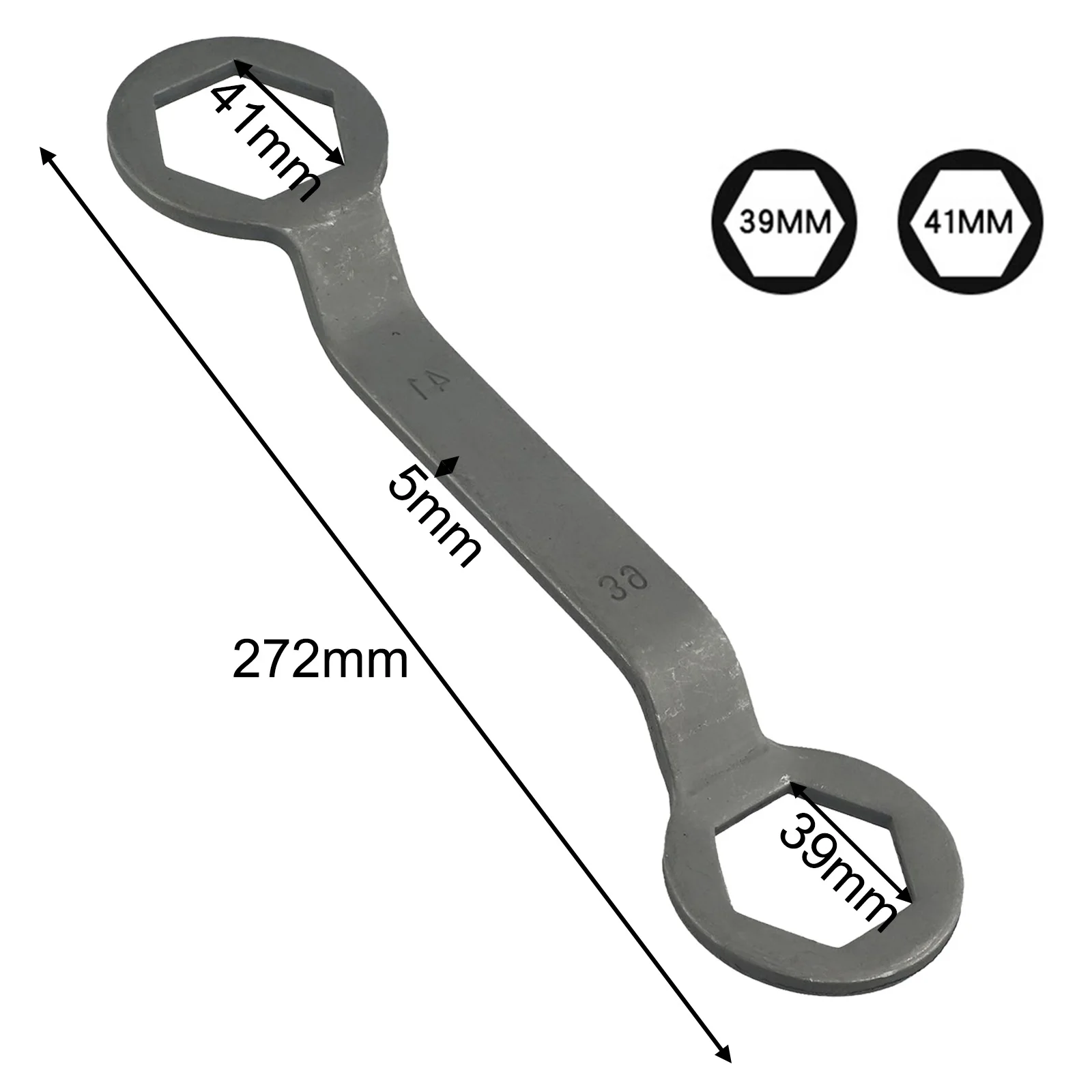 1pcs 39mm-41mm Pulley Hexagon Nut Double Head Clutch Removal Wrench For GY6 125cc Scooter Clutch Disassembly Wrench