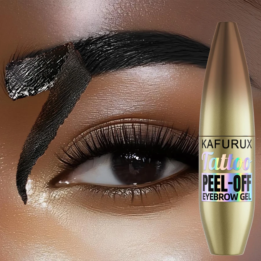 5 Colors Easy Peel Semi-Permanent Eyebrow Dye Cream Waterproof Eye Brow Tint Makeup for Women Gifts Long Lasting Transfer-Proof