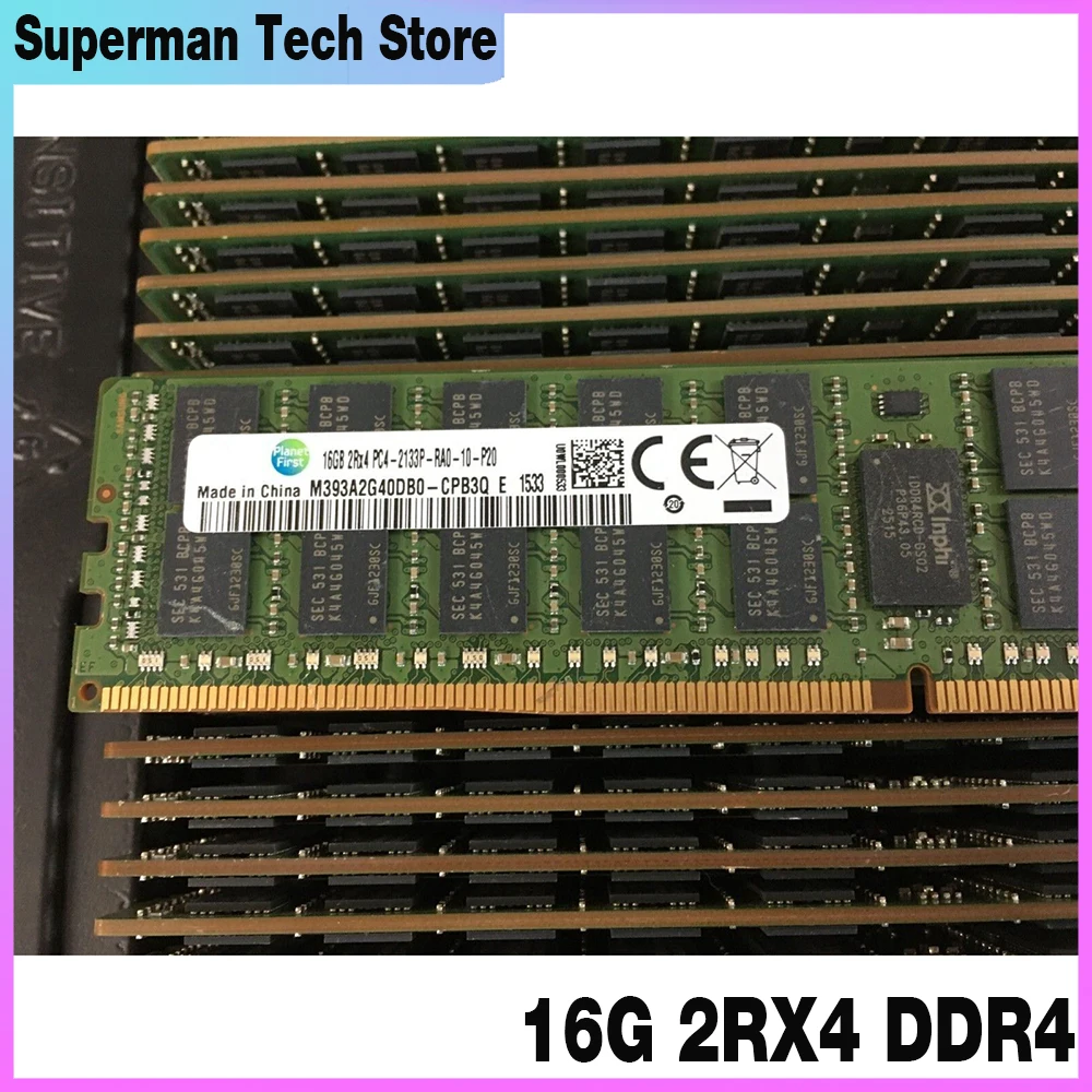 1Pcs M393A2G40DB0-CPB3Q For Samsung RAM 16GB PC4-2133P 2133 Server Memory 16G 2RX4 DDR4