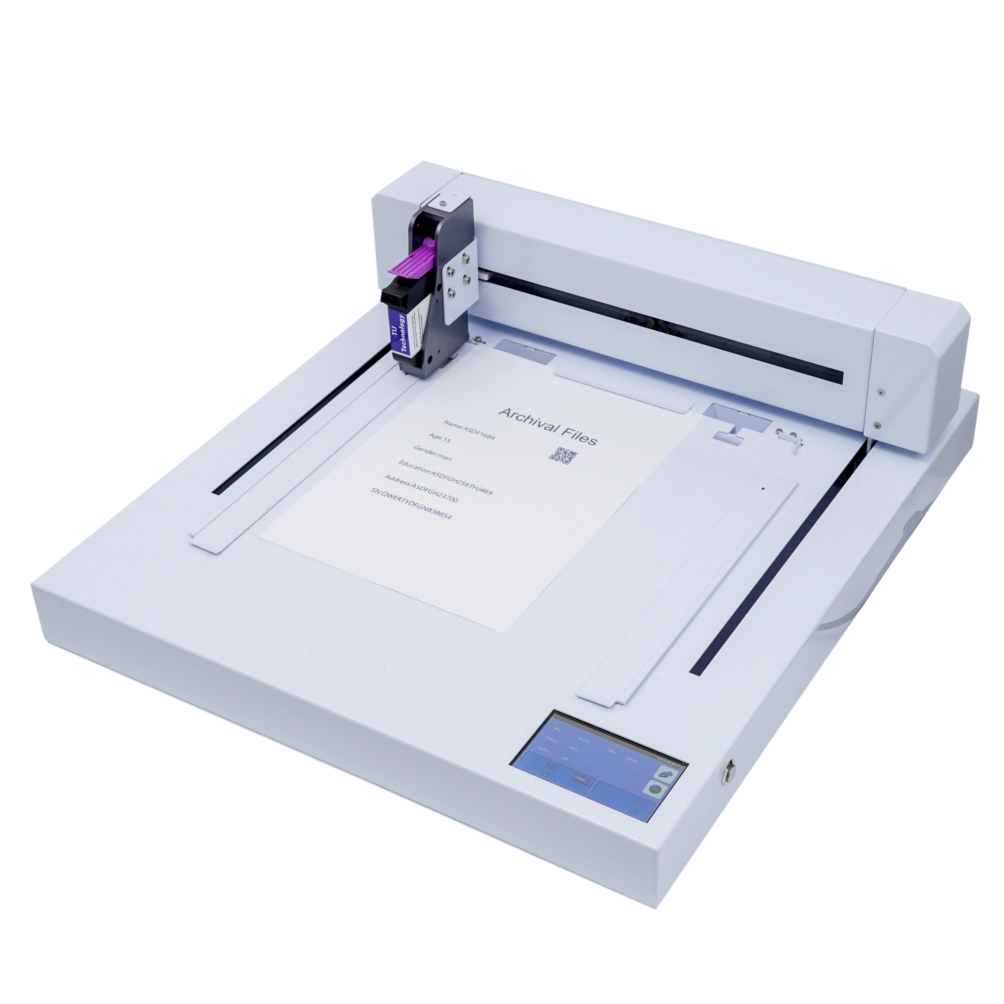 Wide Format Inkjet TIJ Printer with Moving System Print Height 290mm Logo Text Printing for File Bag Folding Box Paper Gift Bag