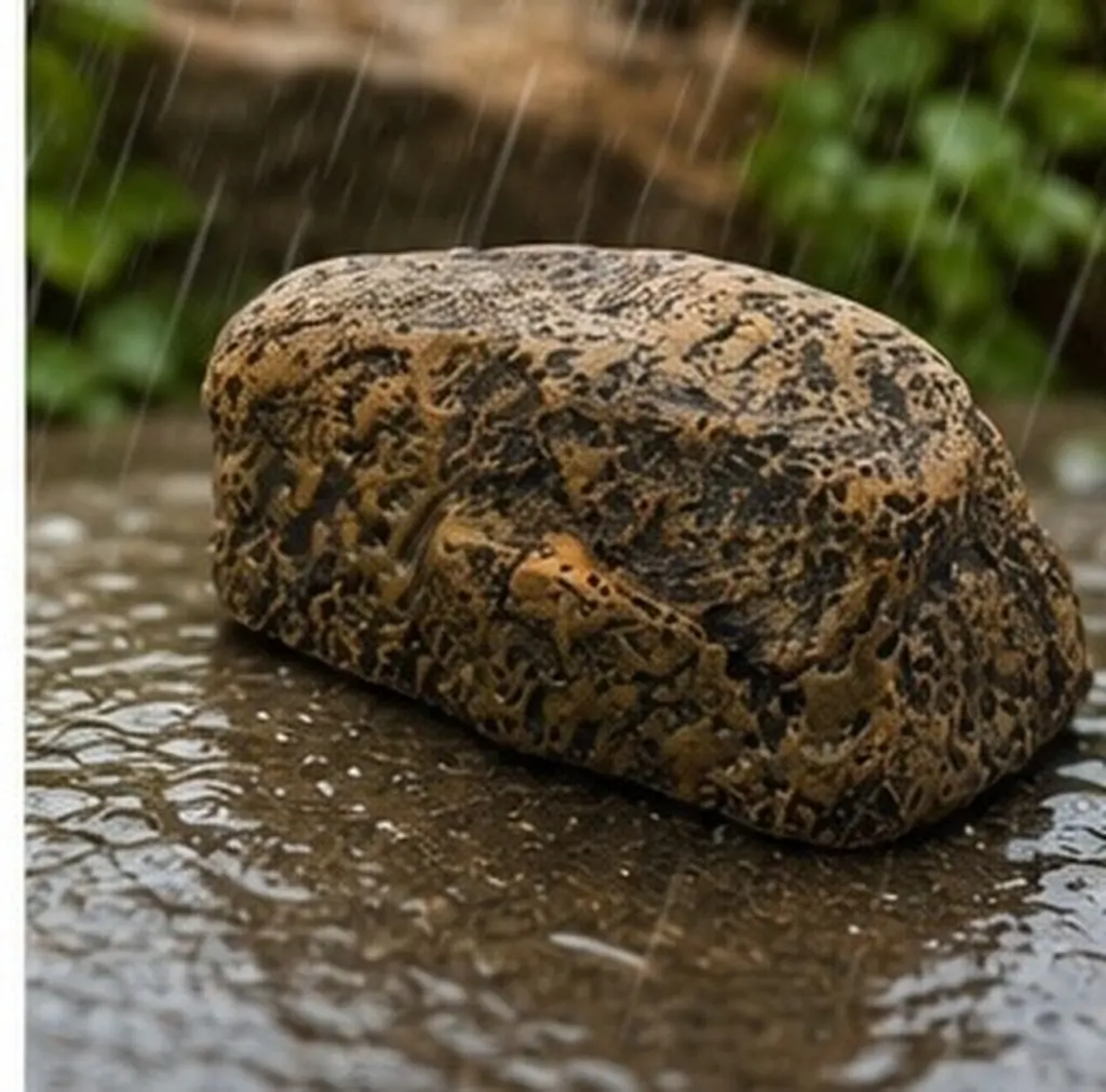 Waterproof Stone-Shaped Key Box – Realistic Fake Rock Outdoor Hidden Key Storage for Garden, Yard, Patio – 3.7x2.2x1.6 in