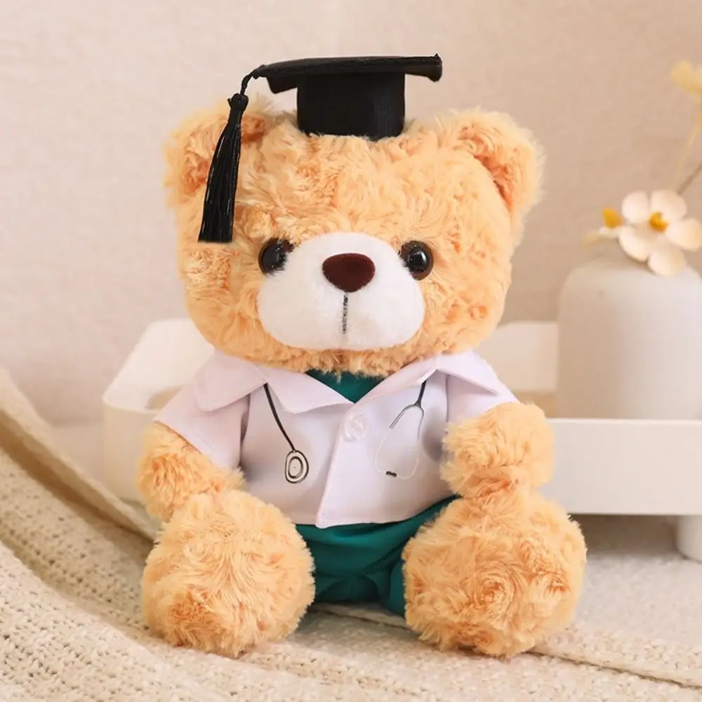 Stuffed Toy Doctor Cap Graduation Bear Doll With Doctorial Hat Soft Doll Bachelor Bear Plush Toy 23cm Cartoon Bear Animal Doll