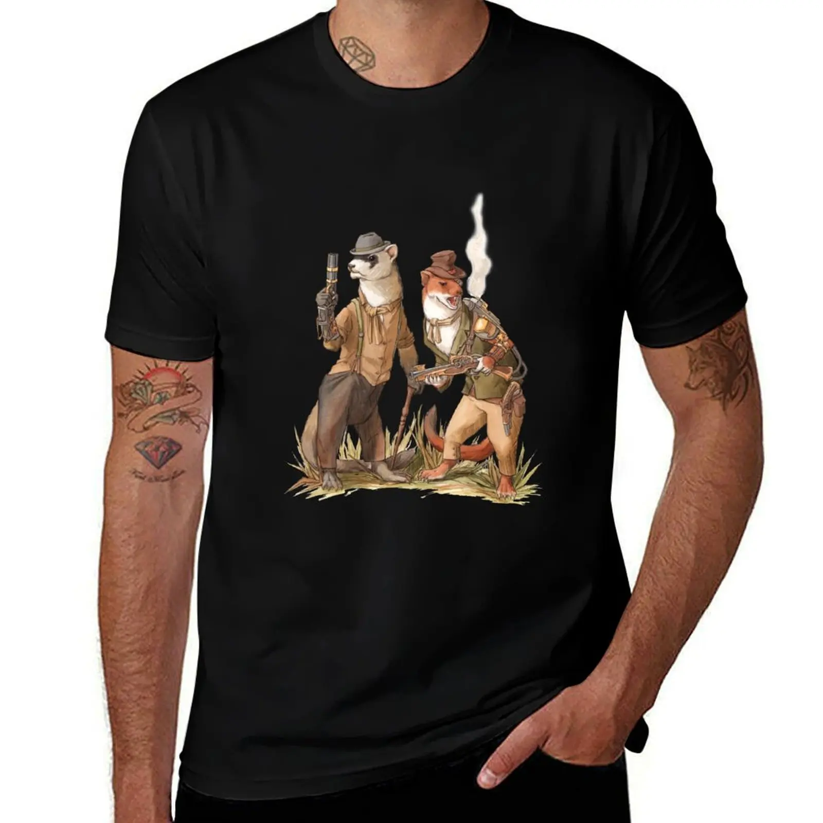 

Steampunk Weasels T-Shirt funny meme t-shirts shirts graphic tee new edition boys animal print heavyweight t shirts for men