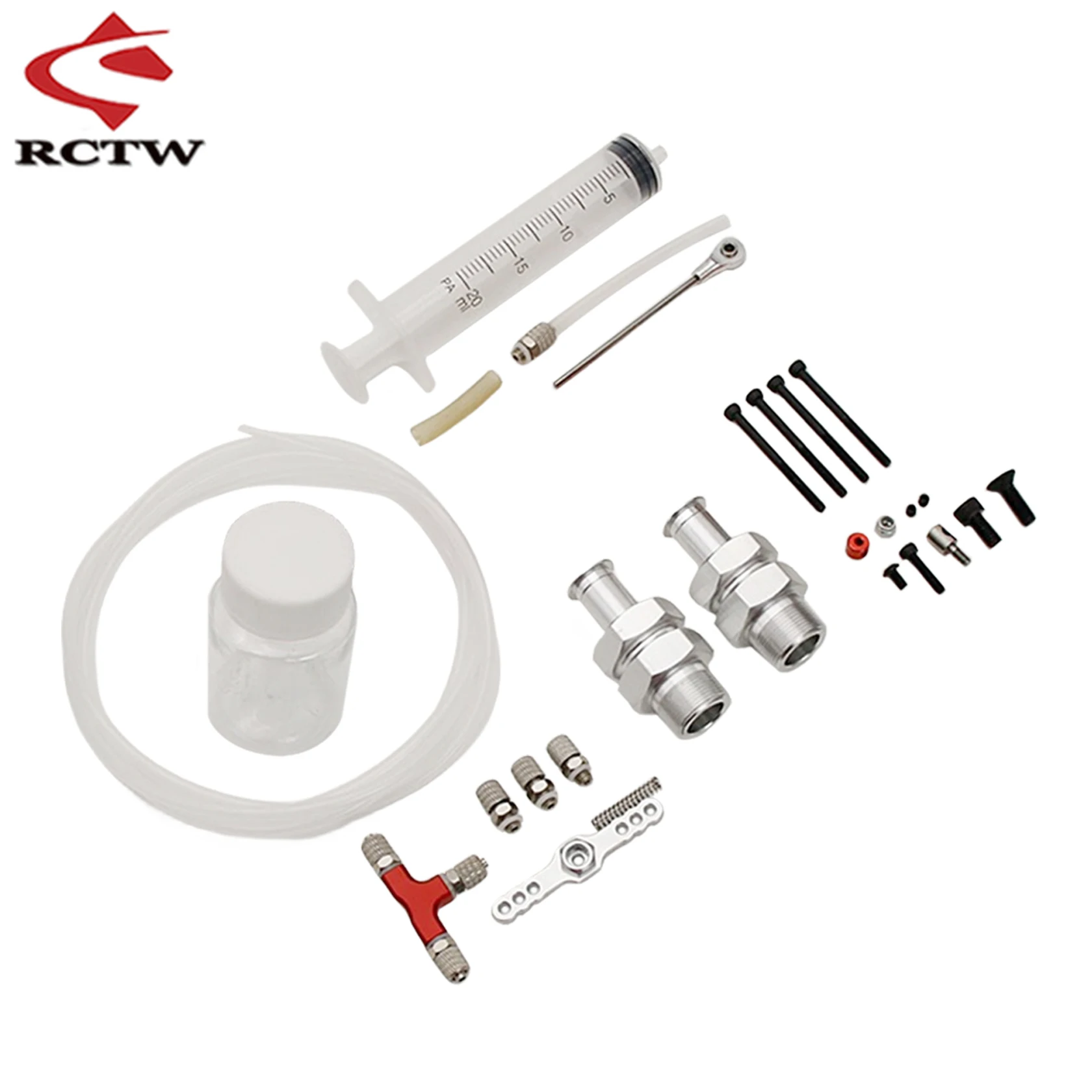 CNC Front Wheel Hydraulic Brake System or Main Pump or Disc or Pipe Kit for 1/5 Hpi Rofun Rovan Km Baja 5B SS 5T 5SC RC Car Part