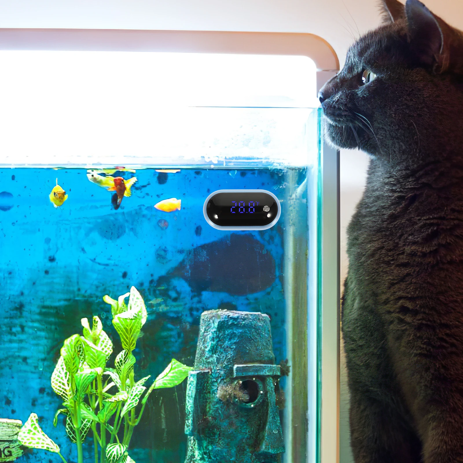 

Aquarium Thermometer Digital Water Tank Fish Accessories High Precision LED Stainless Steel Home Use Professional Temperature