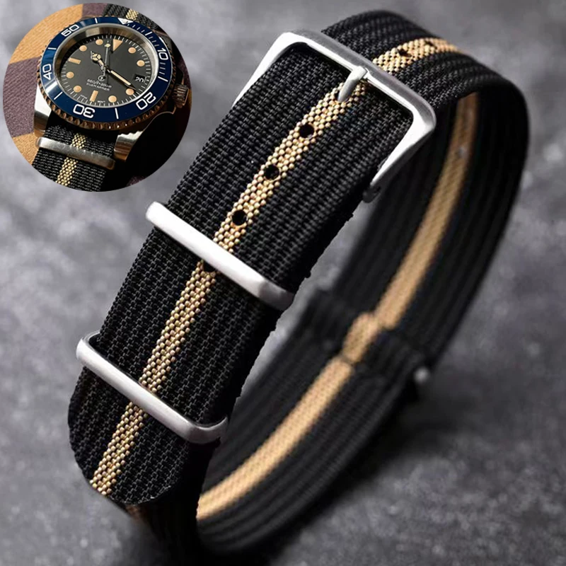 Wysokiej jakości nylonowy pasek do zegarka Omega 20mm 22mm 18mm pasek do Seiko wojskowy pasek do zegarka na co dzień armia sportowa bransoletka wymień