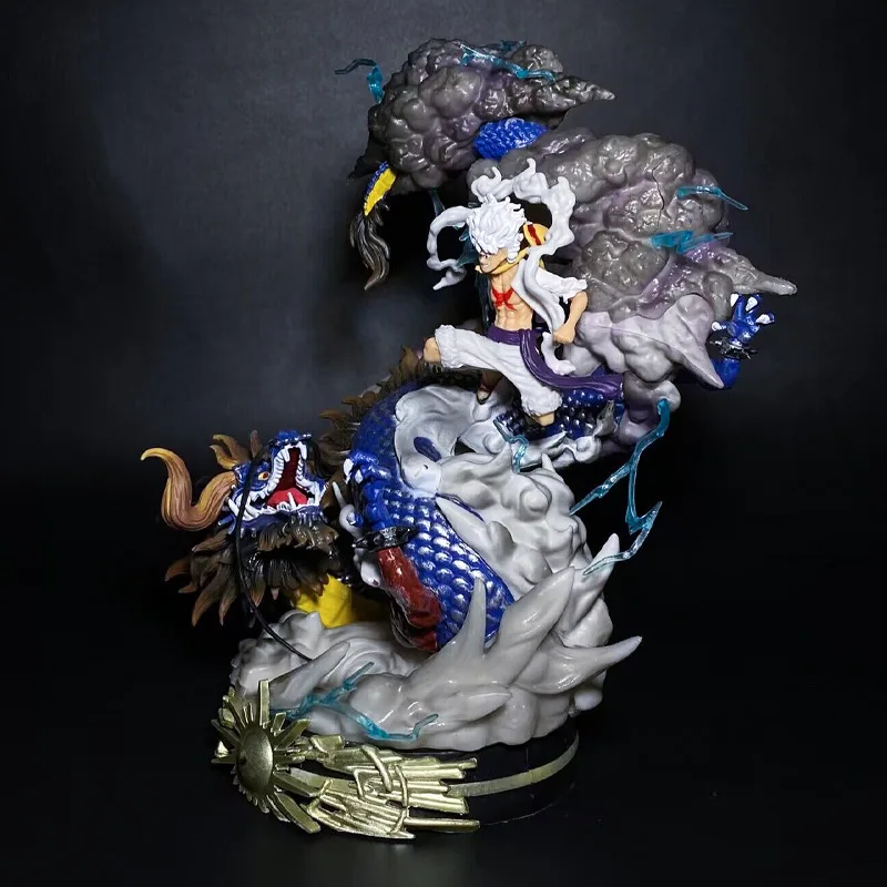 Estatua de Nica Luffy Vs Kaidou hecha a mano de una pieza, modelo periférico de animé, modelo de Anime, decoración de mesa de juego ordenada, figura de juguete de regalo