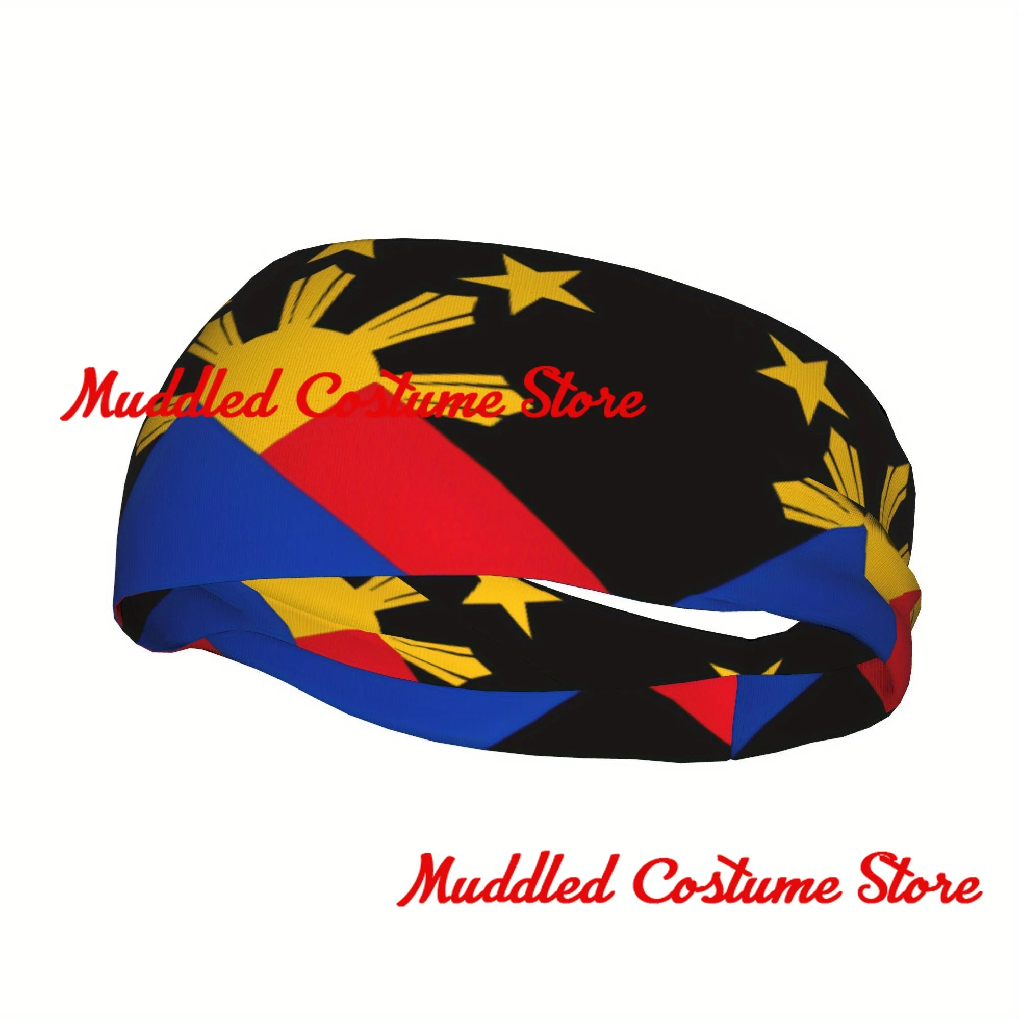 

Спортивная повязка на голову с флагом Филиппина, эластичная повязка на голову для йоги и фитнеса, эластичная повязка на голову