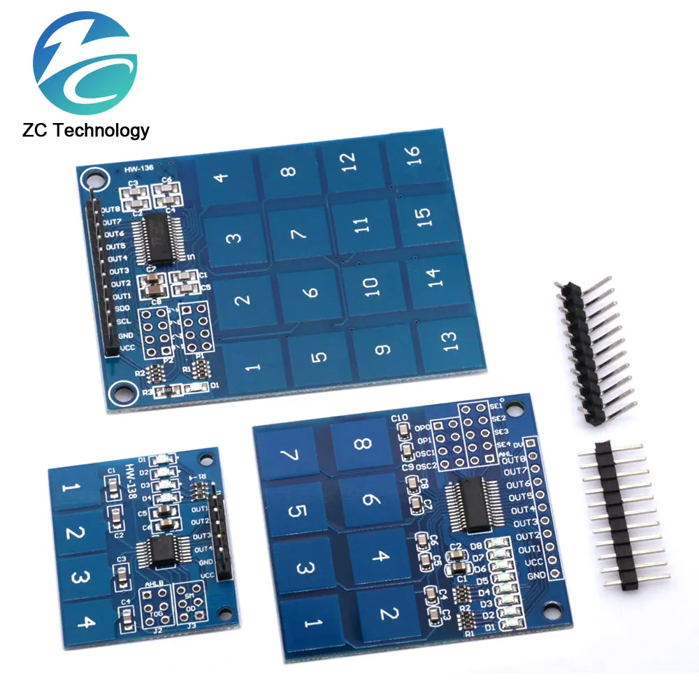 TTP224 \\TTP226 \\TTP229 Jog Digital Touch Switch Sensor 1/4/8/16 Channel Touch Key Capacitive Module