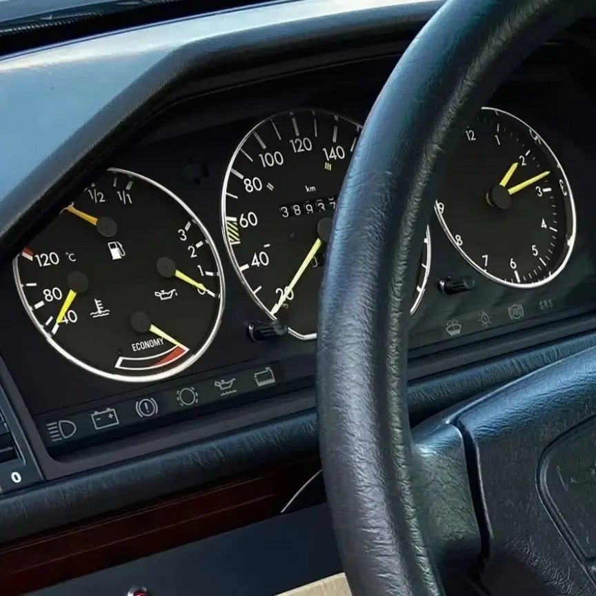 Chrome Speedometer Gauge Dial Ring Instrument Panel Ring For Mercedes Benz W124 W126