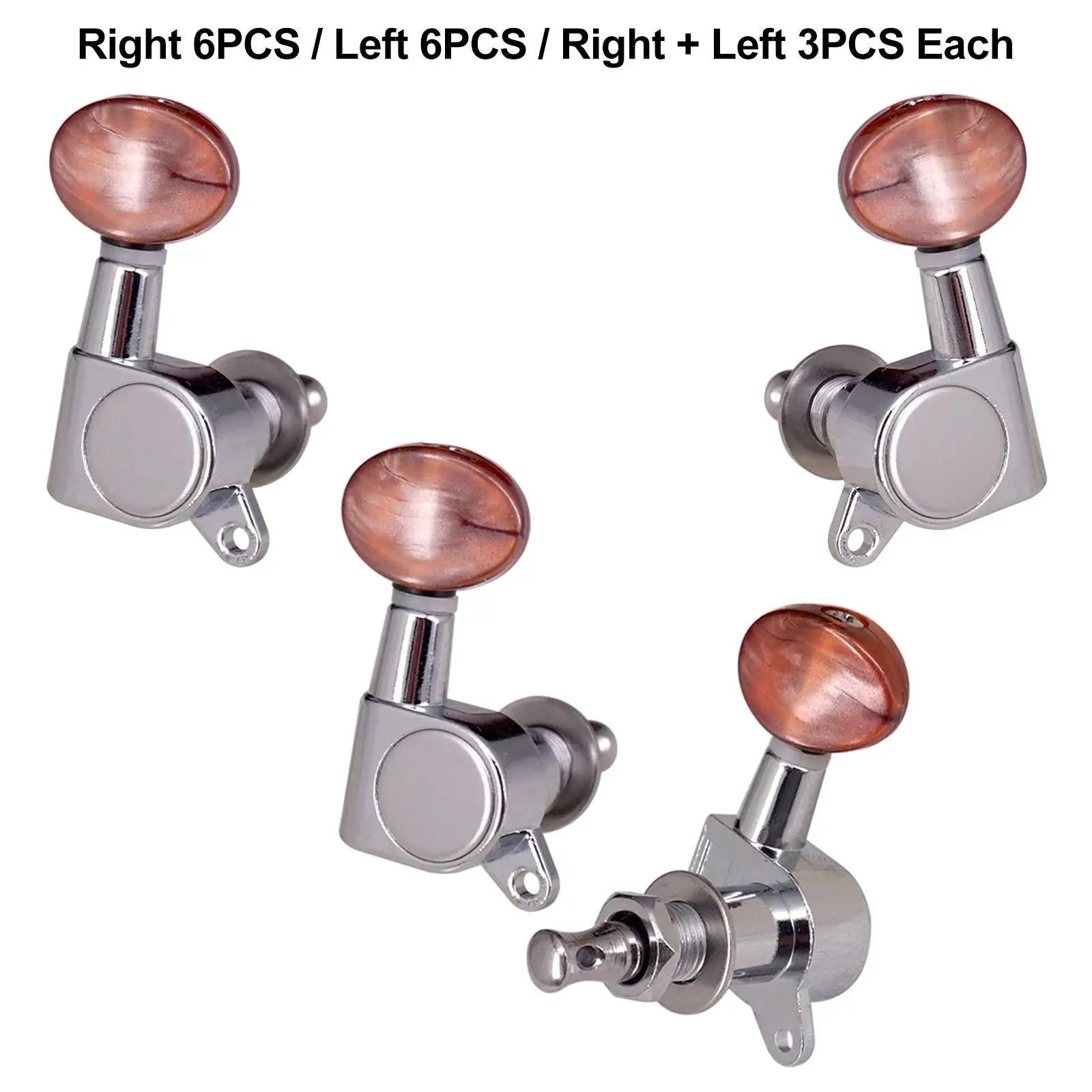 

【Hot】String Tuning Pegs Accessories Parts Enclosed Locking Tuners Concave Button Repair Machine Head Tuners for Acoustic Guitar