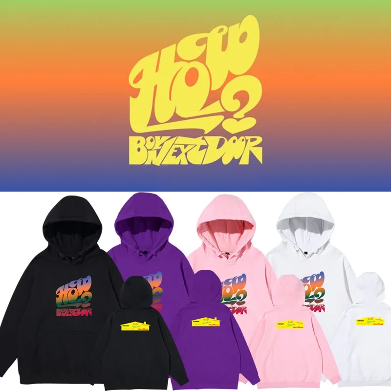 

Boynextdoor Album How Support Loose Cotton Hoodie Crew Ne Sweatirt Women's Faion Spring Long Sve Printed Hat