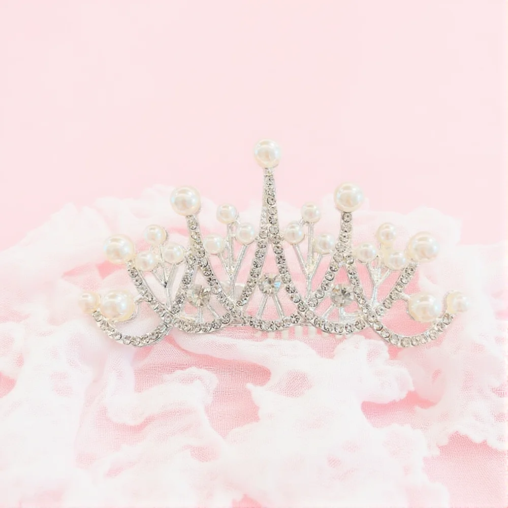 Children Shiny Rhinestone Crown Hair Comb Kids Birthday Party Headwear Princess Crystal Tiaras Headbands Girls Hair Accessories