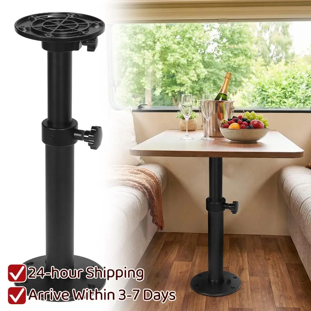 

Detachable Tables Leg Base One-Leg Lifting System Aluminum Alloy Stand Base 27.5In for RVs Marine Boat Yacht