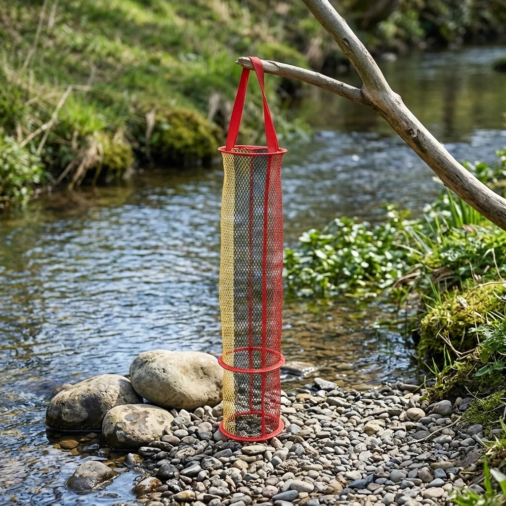 Angler's Fishing Keepnet Stream Wild-Fishing Gear Scratch-Resistant High-Density Nylon Mesh Net Durable Lightweight Portable
