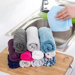 Super Absorbent Towels Soft Microfiber Cleaning Cloths Non Stick Oil Dish Cloth Rag for Household Dish Towel Kitchen Accessories