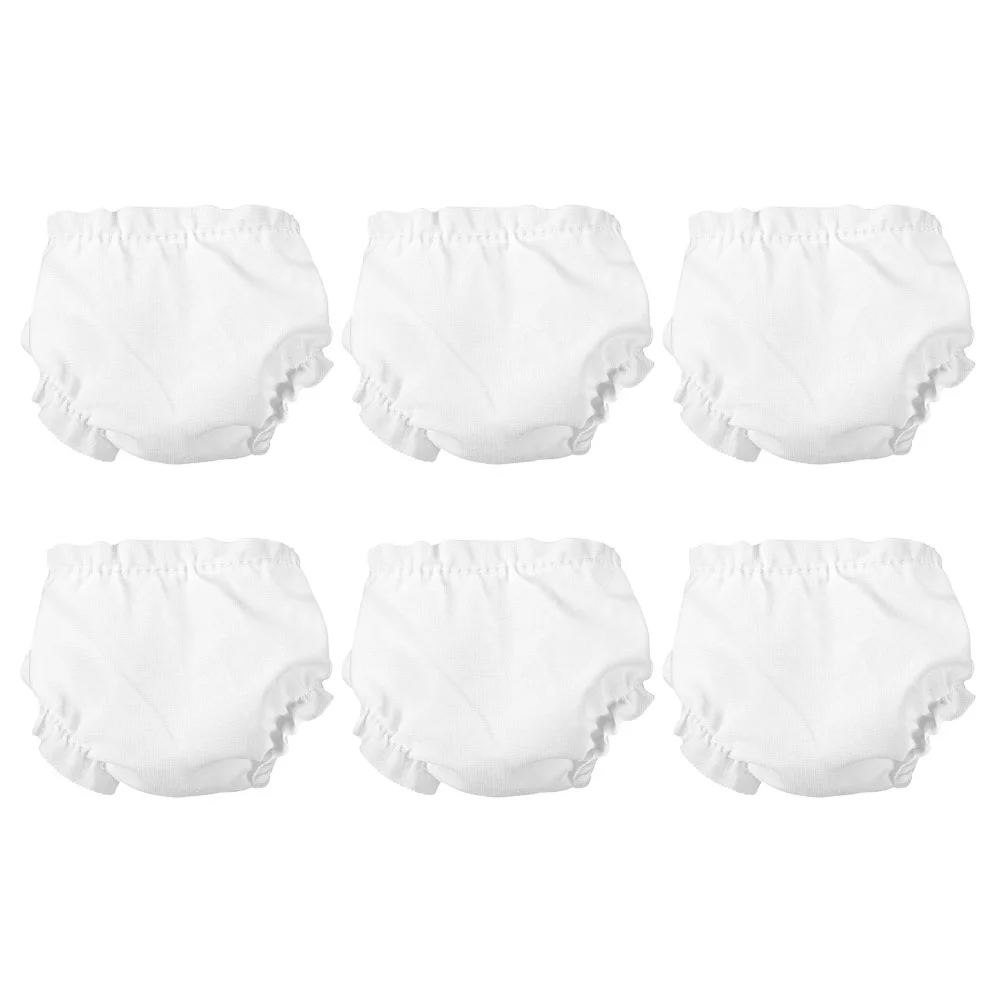 

6 Pcs Panties Baby Clothes Action Figure Diapers Kids Pretend Play Toy Panty Lingerie Accessory Underpants Toys