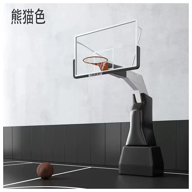 

72-Inch adjustable height basketball stand tempered glass back plate steel frame basketball stand with rim