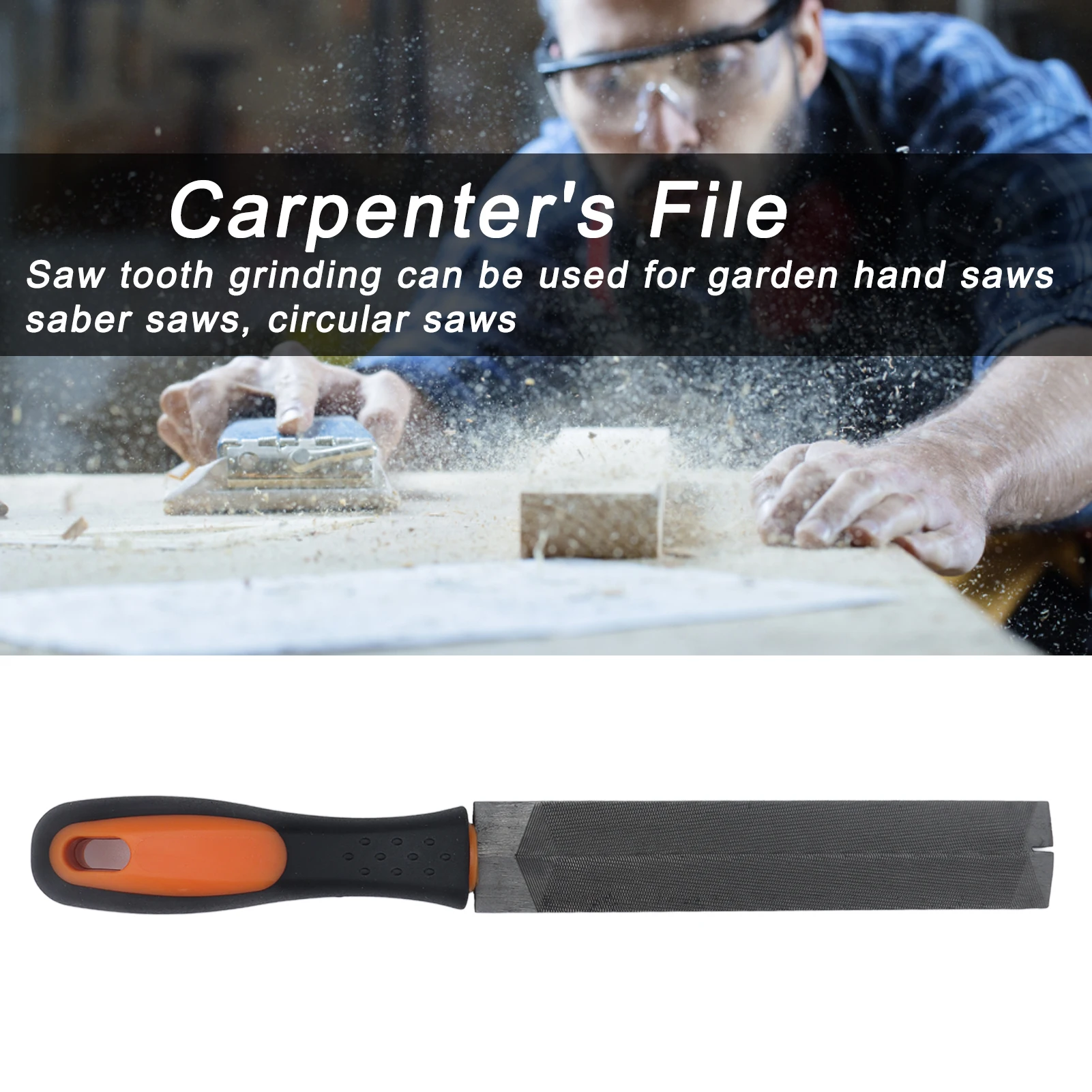 6 Inch Feather Edge File Fine Teeth Taper Saw File Metal Woodworking File Carpenter Hand Tool for Shaping Sharpening Grinding