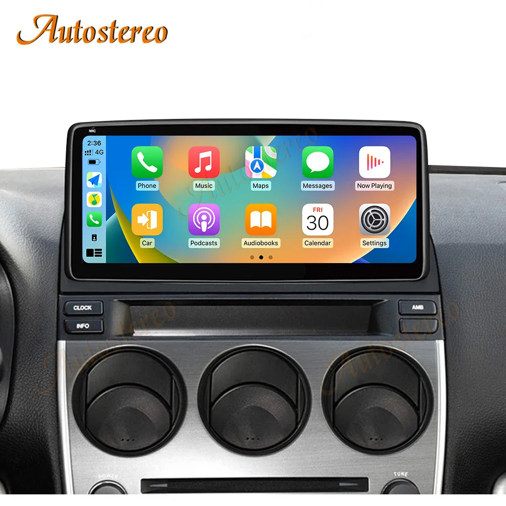 10.25 inch Android 14 For Mazda 6 2004-2015 2 Din Car Radio GPS Navigation Multimedia Player Stereo Receiver Autoradio Head Unit