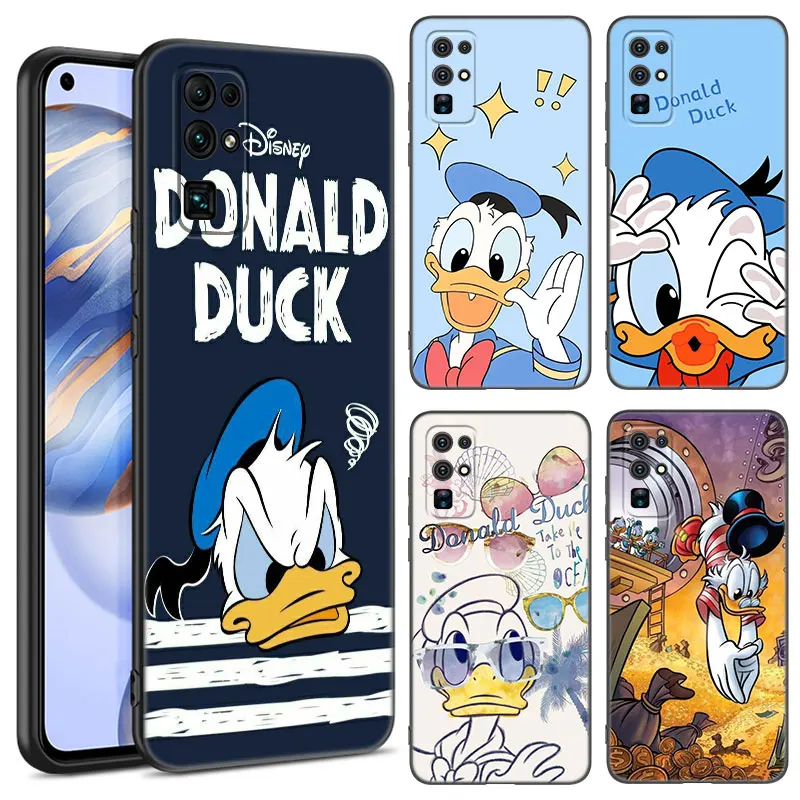 Cute D-Donald Duck Phone Case For Huawei Honor 70 90 Lite X40 GT X50 i X5 Plus X6A X6S X7A X8A X8B X6 X7 X8 X9 4G X9A X9B 5G