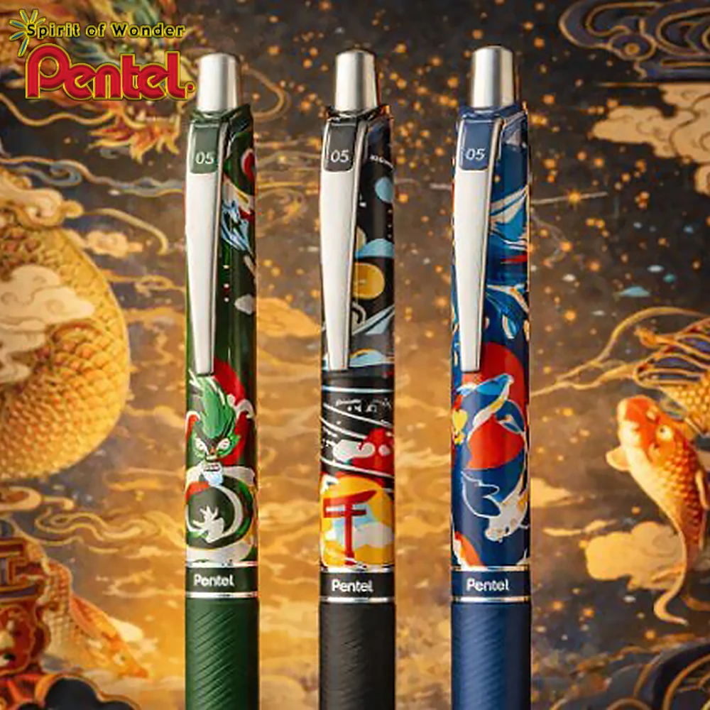3PCS/Set Japan Pentel New Gel Pens BLN75 Quick Drying Pen Office Stationery 0.5mm Black Ink Cute Pens Kawaii School Supplies