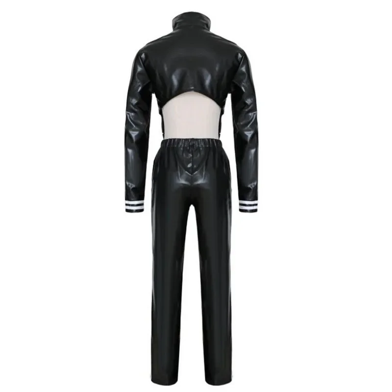Anime Tokyo Ghoul Ken Kaneki Cosplay Costume Touka Kirishima PU Leather Black Fight Uniform Dress Unisex Halloween Party Clothes