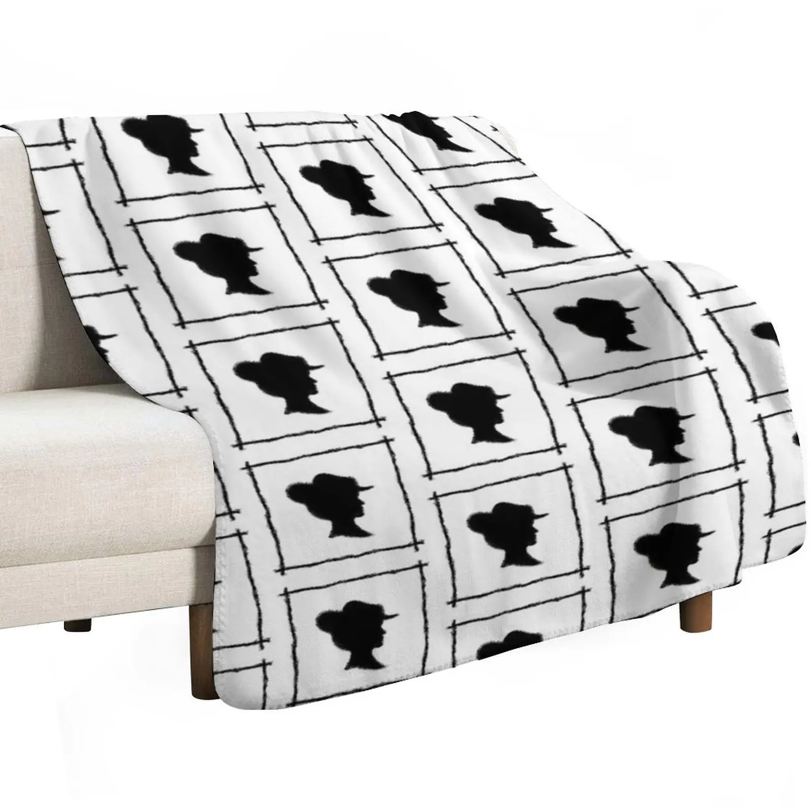 Framed Lady Throw Blanket Plush Single Personalized Gift Luxury Designer For Sofa Thin wednesday Blankets