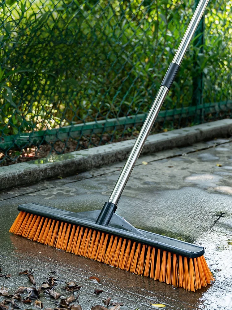 

Большая коммерческая щетка для пола с длинной ручкой и жесткой щетиной для чистки цементных, мраморных и плиточных покрытий