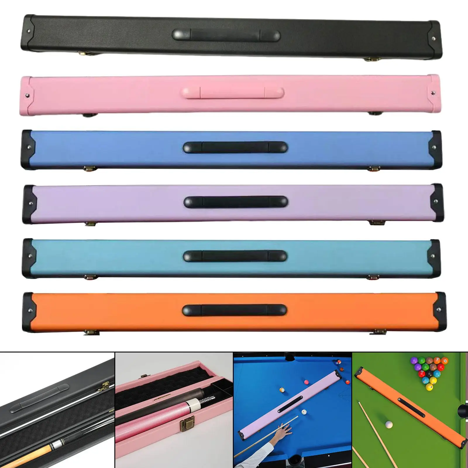 

Высококачественный портативный чехол для бильярдного кия, футляр для кия из ПУ с ручкой, коробка для хранения снукерного кия для переноски, путешествий и тренировок