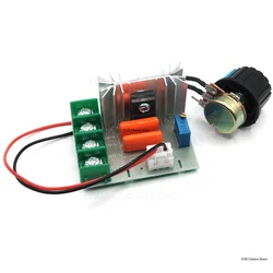 AC 50-220V 2000W 25A Motor Speed Controller SCR High-power Electronic Voltage Regulator Module Motor LED Dimmers Speed Control