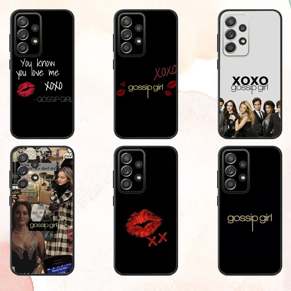 

G-Gossips Girl Phone Case For Samsung S25,S24,S21,S22,S23,S30,Ultra,S20,Plus,Fe,Lite,Note,10,9,5G Black Cover