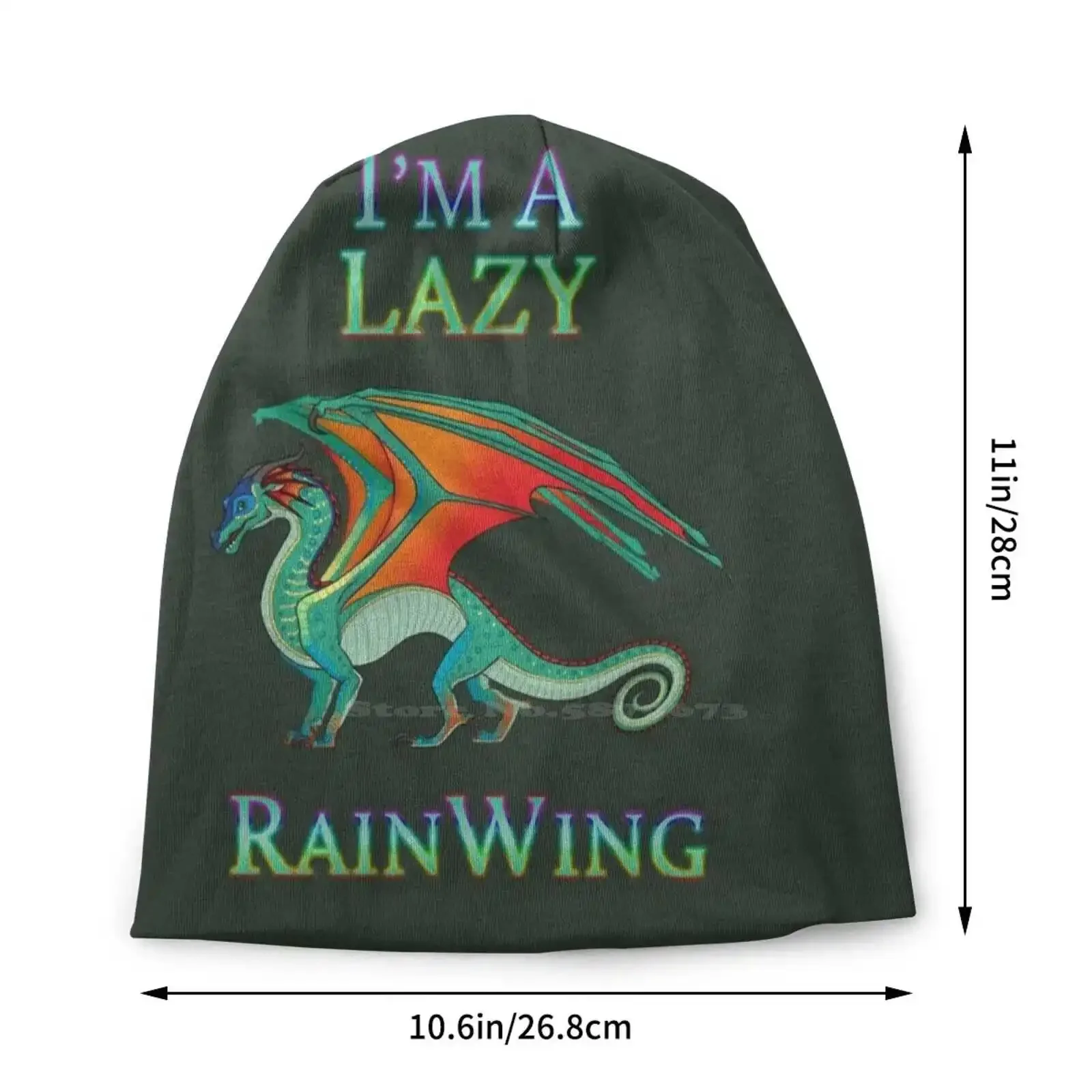 I'm A Lazy Rainwing Knitted Hat Warm Beanie Outdoor Caps Wings Of  Wof Rainbow Forest Dragon Chameleon Tui Sutherland