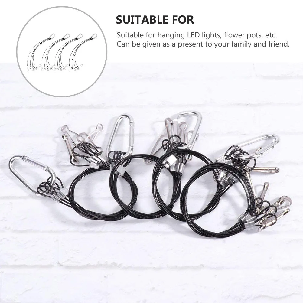 

4pcs Stainless Steel Plant Grow Light Rope Hanger Holders For Led Lights Flower Pots Aquarium Tank Lamp Hanger Kits