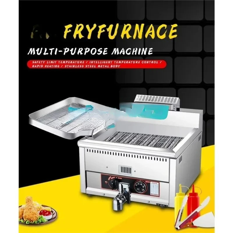 15L LPG/NG Tabletop Chicken Fryer For Potato Chips Donuts  Commercial Gas Deep Fryer With  Basket CE Certified In Stock Fast Now