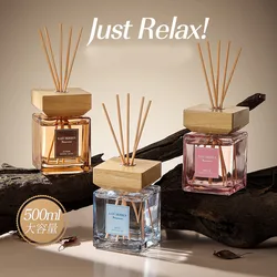500ML large Capacity Non-fire Aromatherapy,Hotel living room lasting extender Reed Diffuser Aromatherapy Shangri-La Ebony rose