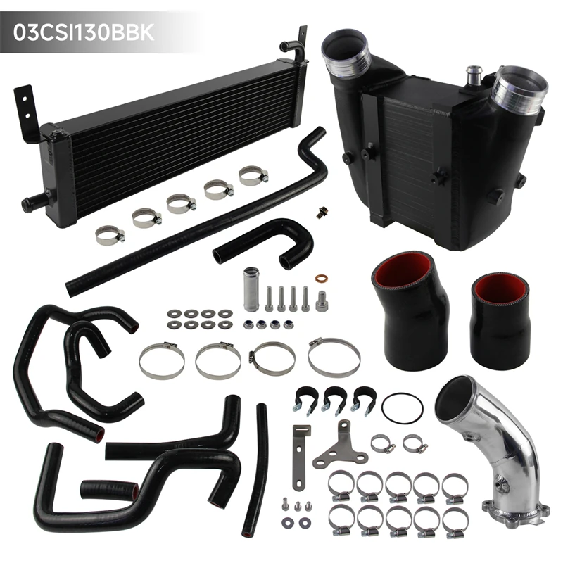 Enlarged Radiator & Air-to-Water Intercooler Hose Kit For Audi B9 B9.5 RS4/RS5 F5 EA839 2.9T Performance Bar & Plate Aluminum