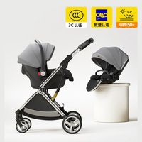 High-view Three-in-one Newborn Baby Stroller Two-way Lightweight Sitting and Lying Portable Stroller