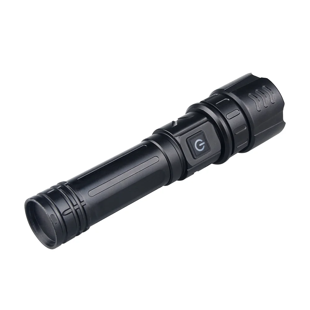 Green Flashlight Professional LED Zoomable Torch for Hunting USB Rechargeable Night Scout Light+Press Switch+Gun Clip