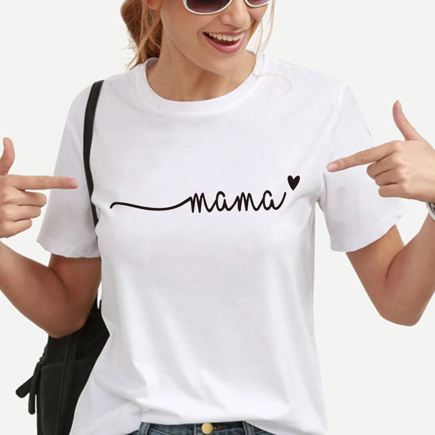 2022 Kawaii Women T-shirts Summer Short Sleeve Female Harajuku Mama Love T Shirt Women Tops Clothes for Women Clothing