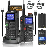 Baofeng UV-K5 PLUS Walkie Talkie Multi Band 8W Wireless Copy Frequency 999Channels NOAA FM Type-C Long Range Two Way Ham Radio