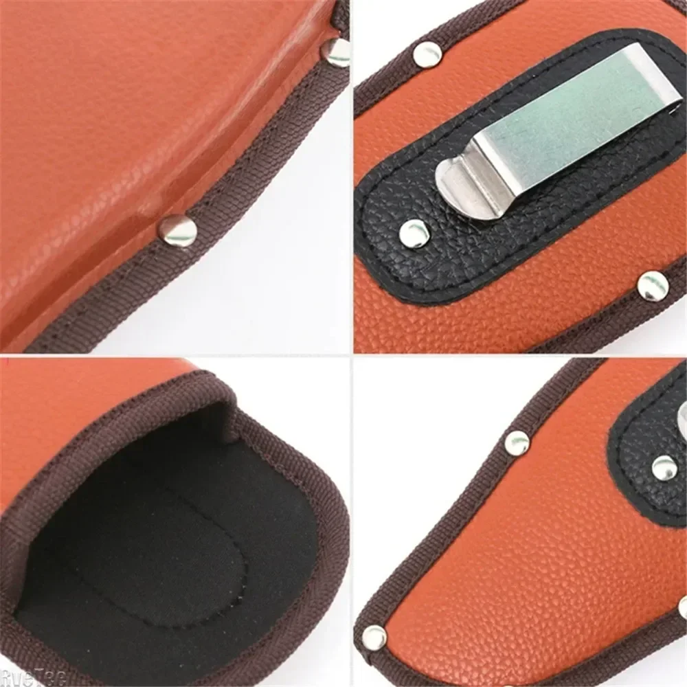 Durable Leather Sheath Pouch Holder for Garden Pruning Pliers Shears Scissors Gardening Tools Holster Belt Case