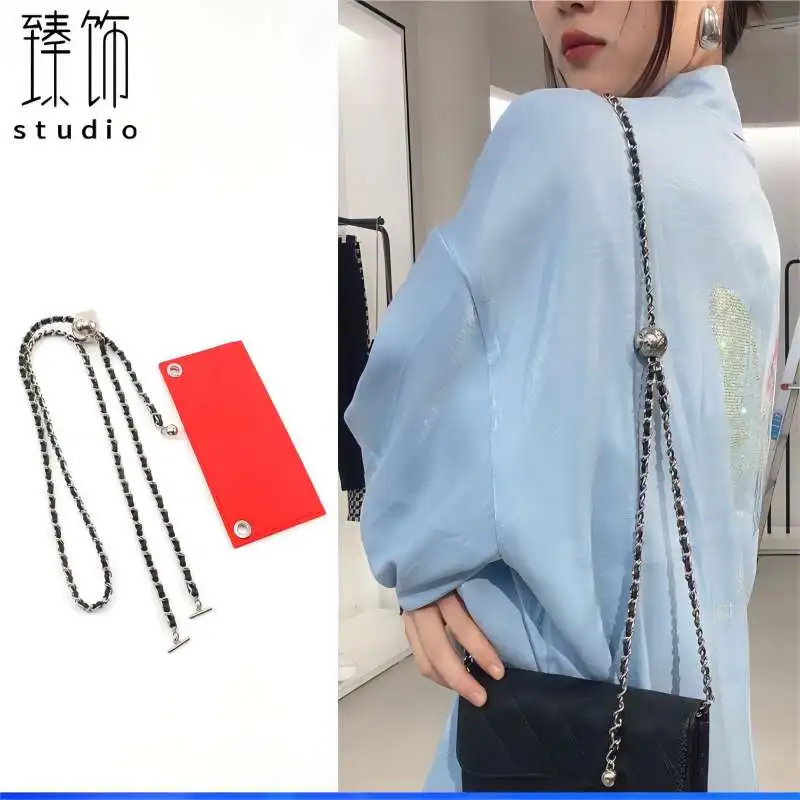 

Wallet transformation liner bag oblique support small gold ball chain bag WOC bag strap for crossbody luxury designer