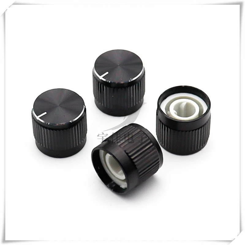 2PCS 15×13 Striped Aluminum Alloy Knob Cap Potentiometer Adjustment Cap Power Amplifier Volume Knob Cap Electrical Switch