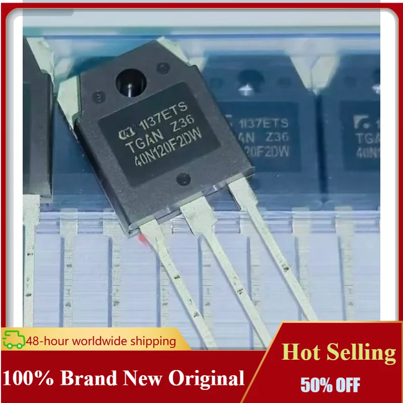 10PCS 100% New Imported Original TGAN40N120F2DW 40N120F2DW TO-3P IGBT Tube Transistors 40A 1200V Hot Selling