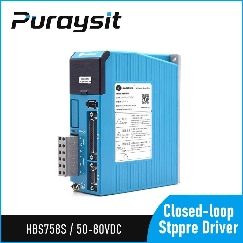 Puraysit Leadshine HBS758S AC Hybrid Servo Stepper Driver 2phase AC60-75V for NEMA34 motor