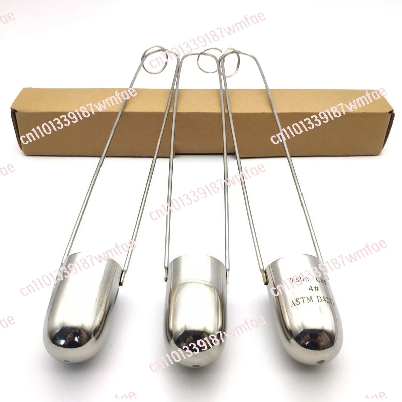 

1pcs Zahn Cup Viscosity Cup 1#2#3#4#/5# Dip Type Stainless Steel Viscometer Flow Cup for Paint Finishes Oil