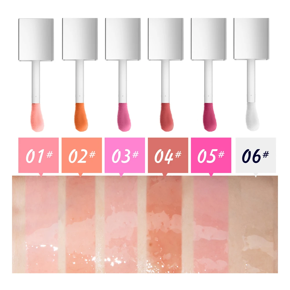 1/2PCS Air Lip Glaze High Gloss Sweatproof Whitening Lip Glaze Smooth Lasting Moisturizing Lip Gloss Thin And Light Lip Gloss