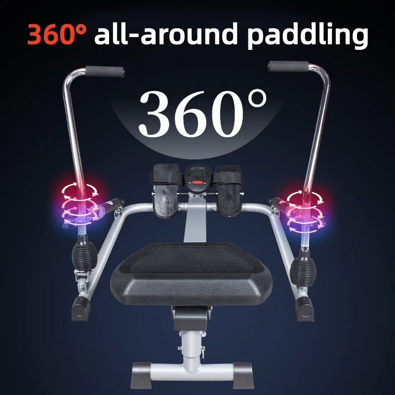 Hydraulic Rowing Machine Multi-functional Silent Fitness Equipment Dual-paddle Rowing Exercise for Waist and Back Large Fitness